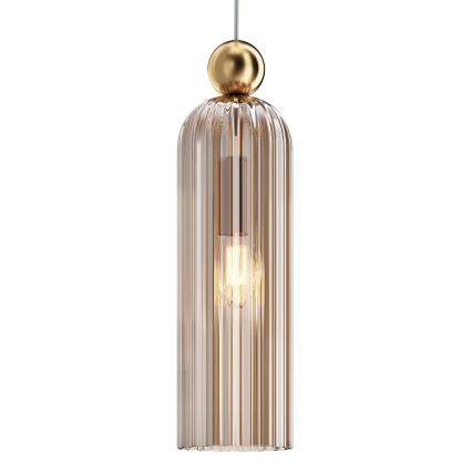 Maytoni MOD302PL-01CG - Lampadario a sospensione con filo ANTIC 1xE14/40W/230V oro/beige