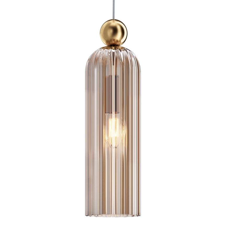 Maytoni MOD302PL-01CG - Lampadario a sospensione con filo ANTIC 1xE14/40W/230V oro/beige