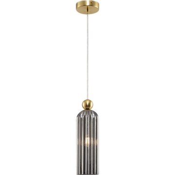 Maytoni MOD302PL-01GR - Lampadario a sospensione con filo ANTIC 1xE14/40W/230V oro/grigio