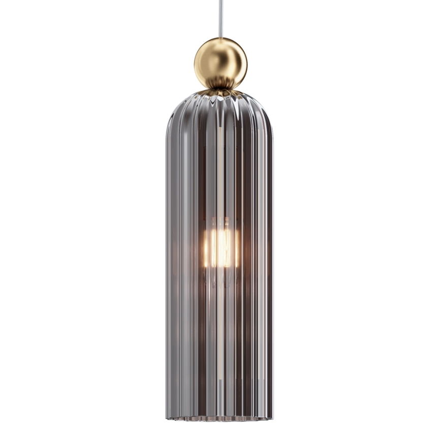 Maytoni MOD302PL-01GR - Lampadario a sospensione con filo ANTIC 1xE14/40W/230V oro/grigio