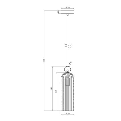 Maytoni MOD302PL-01GR - Lampadario a sospensione con filo ANTIC 1xE14/40W/230V oro/grigio