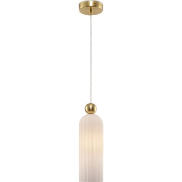Maytoni MOD302PL-01W - Lampadario a sospensione con filo ANTIC 1xE14/40W/230V oro/bianco