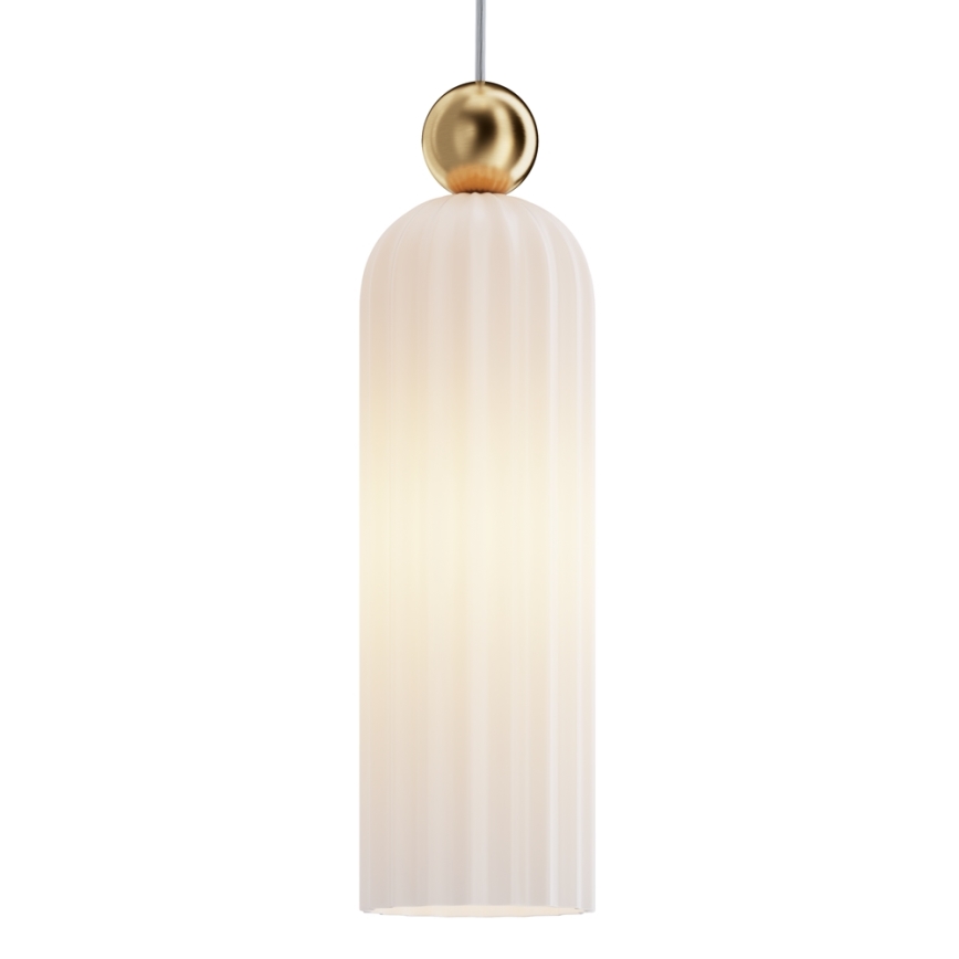 Maytoni MOD302PL-01W - Lampadario a sospensione con filo ANTIC 1xE14/40W/230V oro/bianco