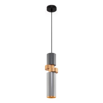 Maytoni MOD303PL-01CFL2 - Lampadario a sospensione con filo PALETTE 1xGU10/40W/230V grigio/oro