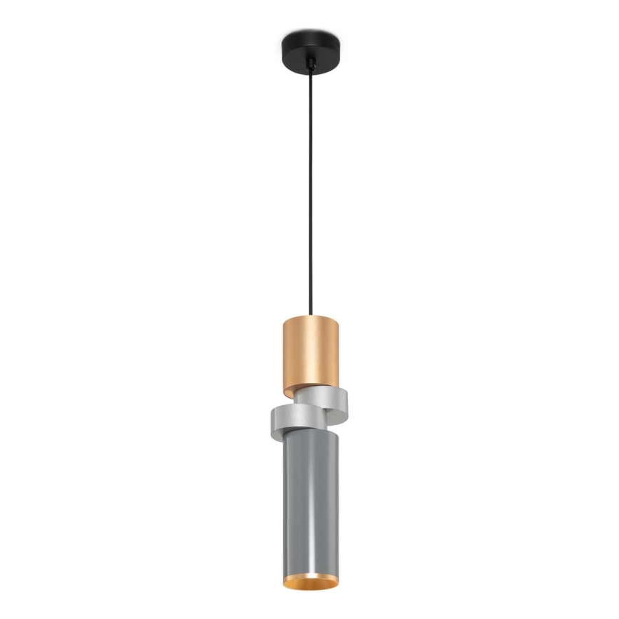Maytoni MOD303PL-01CFL3 - Lampadario a sospensione con filo PALETTE 1xGU10/40W/230V oro/grigio