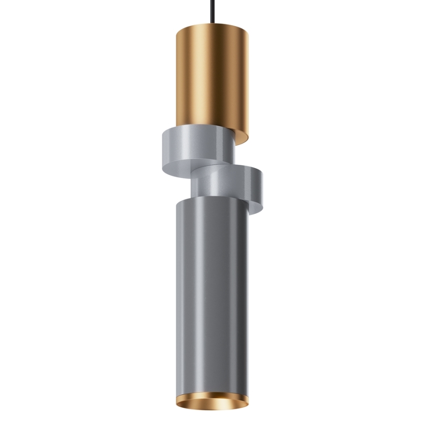 Maytoni MOD303PL-01CFL3 - Lampadario a sospensione con filo PALETTE 1xGU10/40W/230V oro/grigio