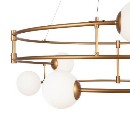 Maytoni MOD317PL-06G - Lampadario a sospensione con filo BALANCE 6xG9/40W/230V rame