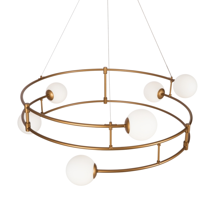 Maytoni MOD317PL-06G - Lampadario a sospensione con filo BALANCE 6xG9/40W/230V rame