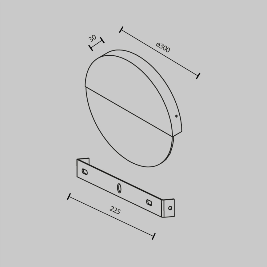Maytoni MOD320WL-L13MR3K1 - Applique a LED JUPITER LED/13W/230V marmo