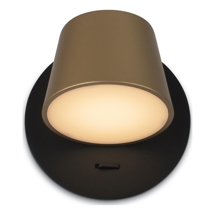 Maytoni MOD421WL-L6BBS3K - Applique a LED PIXEL 7W/230V 3000K oro/nero