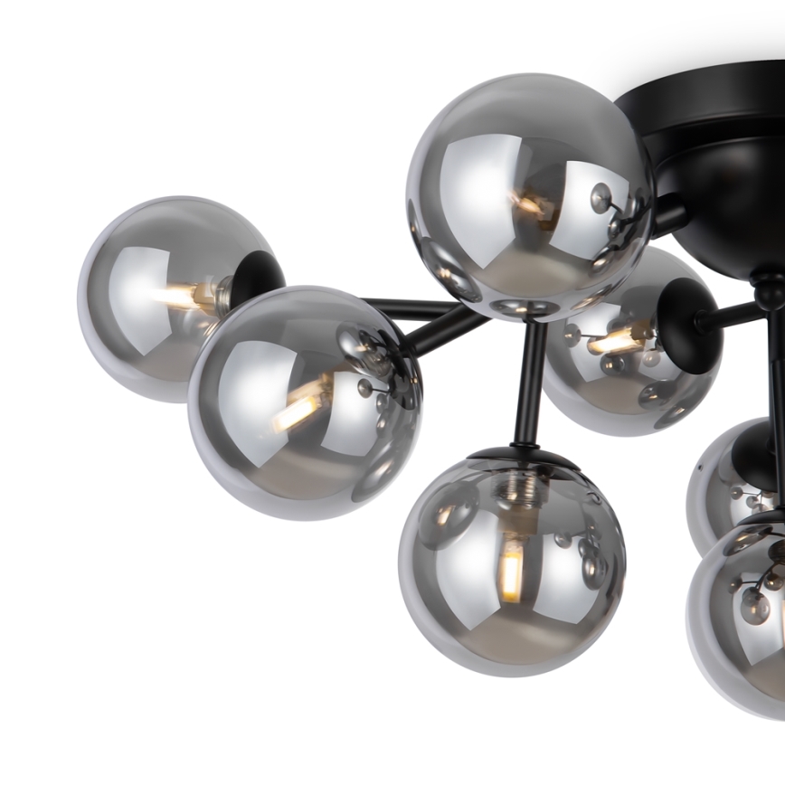 Maytoni MOD545CL-12B - Lampada da soffitto DALLAS 12xG9/28W/230V nero/vetro fumé