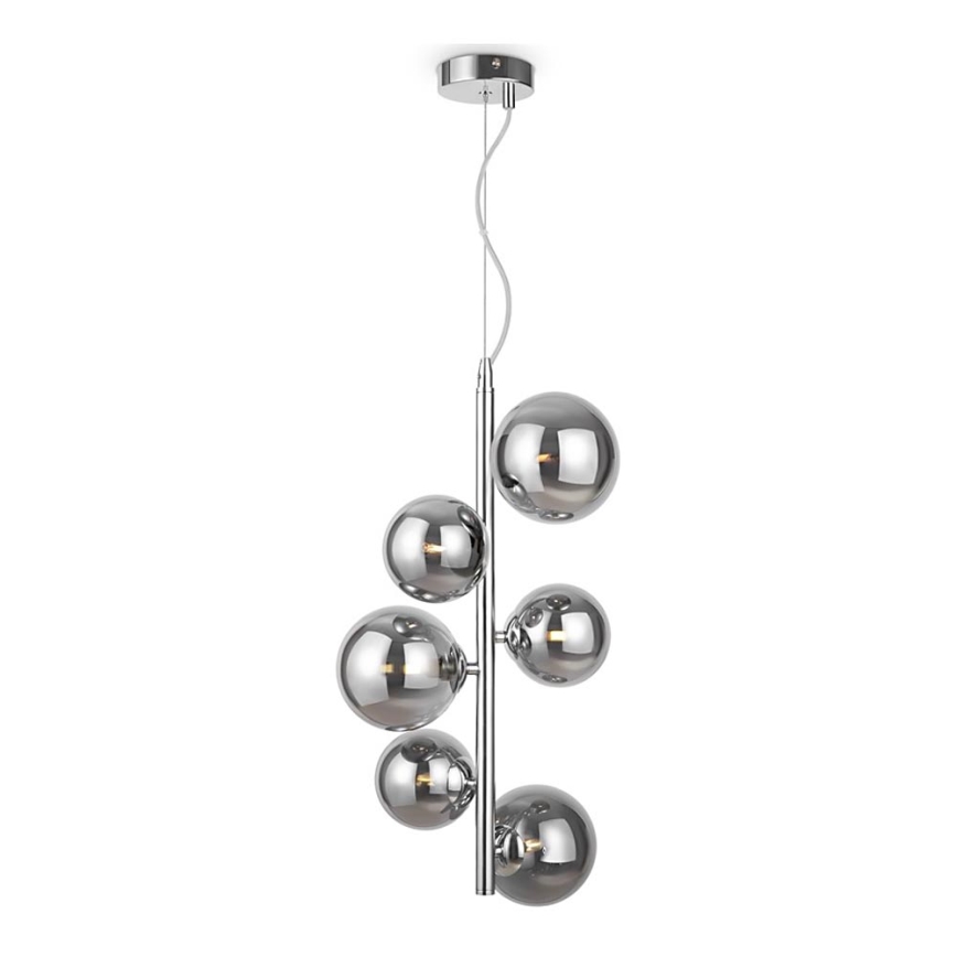 Maytoni MOD545PL-06CH - Lampadario a sospensione con filo DALLAS 6xG9/28W/230V cromo lucido