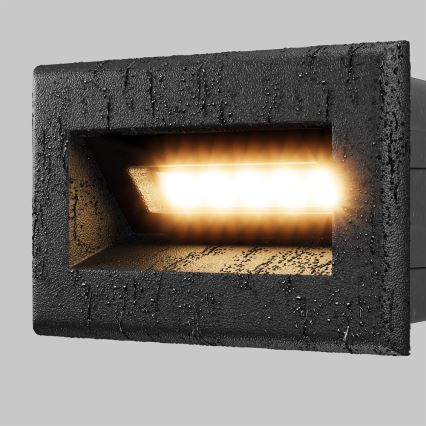 Maytoni O045SL-L3B3K - LED-Einbauleuchte für den Außenbereich BOSCA LED/3W/230V 3000K IP65 schwarz