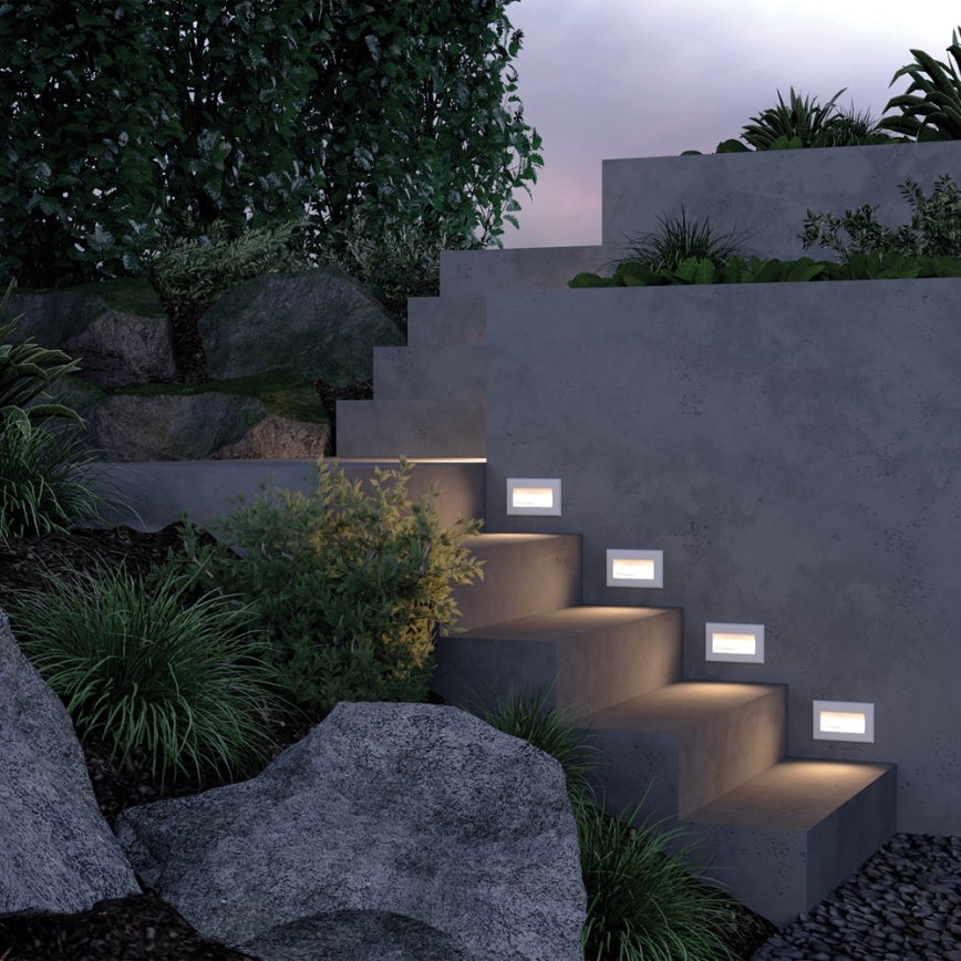 Maytoni O045SL-L3W3K - Luce da esterno da incasso LED BOSCA LED/3W/230V 3000K IP65 bianco