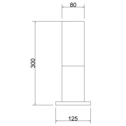 Maytoni O418FL-01B - Lampada da esterno WILLIS 1xE27/60W/230V 30 cm IP54 nero