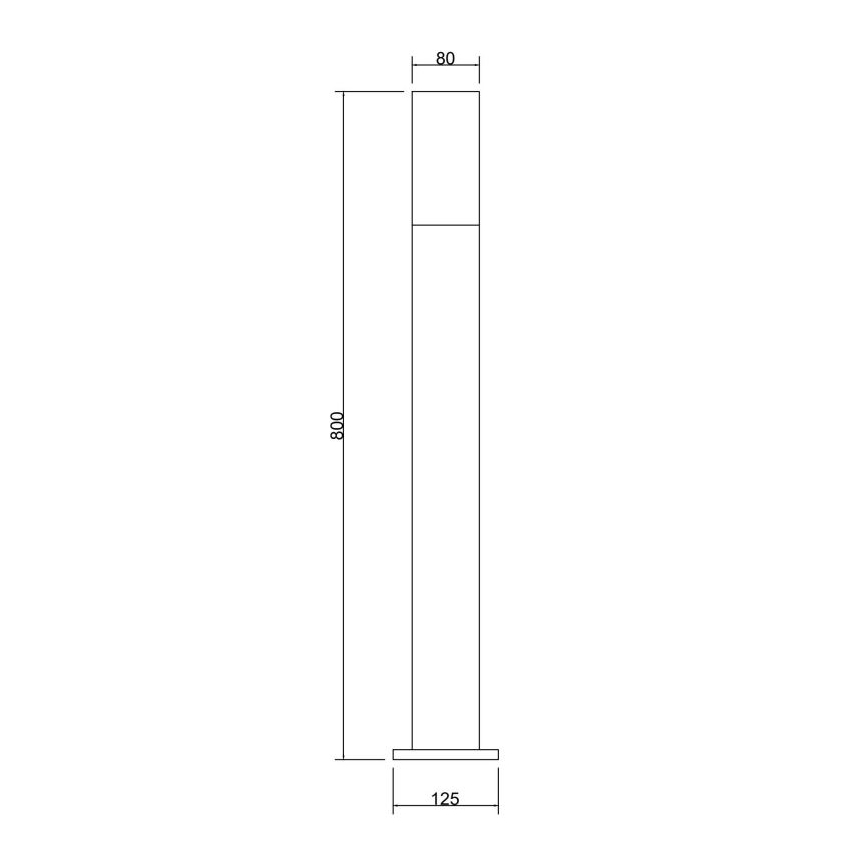 Maytoni O418FL-01GR1 - Außenleuchte WILLIS 1xE27/60W/230V 80 cm IP54 anthrazit