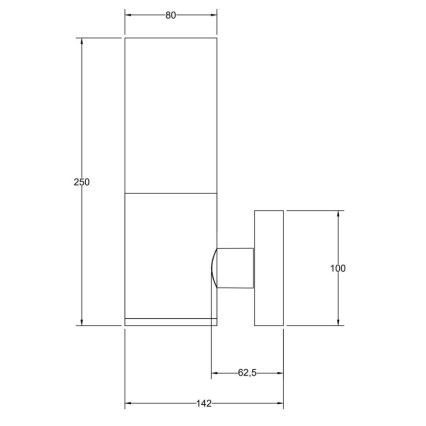 Maytoni O418WL-01B - Applique murale extérieure WILLIS 1xE27/60W/230V IP54 noir
