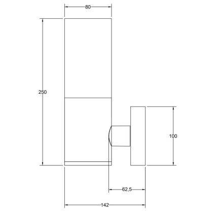 Maytoni O418WL-01GR - Applique da esterno WILLIS 1xE27/60W/230V IP54 antracite