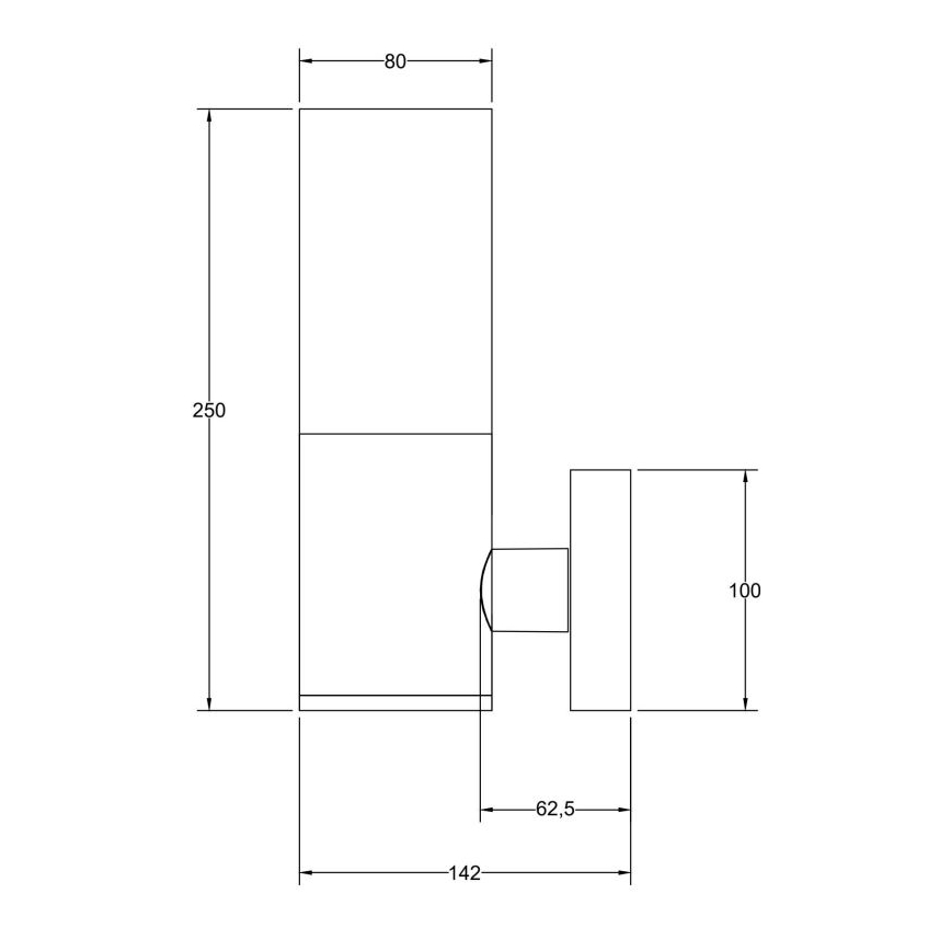 Maytoni O418WL-01GR - Applique murale extérieure WILLIS 1xE27/60W/230V IP54 anthracite