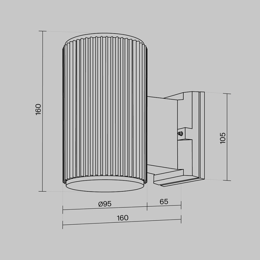 Maytoni O419WL-01W - Applique da esterno RANDO 1xE27/60W/230V IP54 bianca
