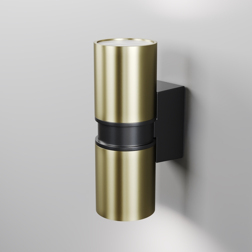 Maytoni O582WL-02BS - Applique da esterno BOWERY 2xGU10/50W/230V IP54 ottone