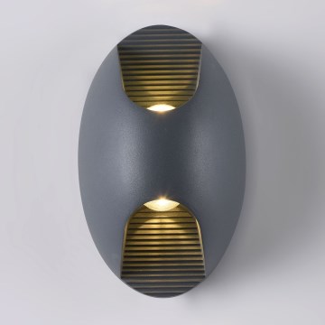 Maytoni O594WL-L6GR - LED-Wandleuchte für den Außenbereich TIMES SQUARE LED/6W/230V IP65 anthrazit