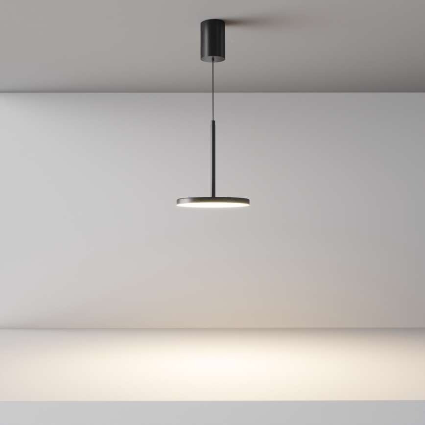 Maytoni P076PL-L12W3K-B - Lampadario LED a sospensione con filo PLATO LED/12W/230V 3000K nero