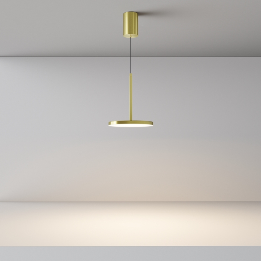 Maytoni P076PL-L12W3K-BS - Lampadario LED a sospensione con filo PLATO LED/12W/230V 3000K oro