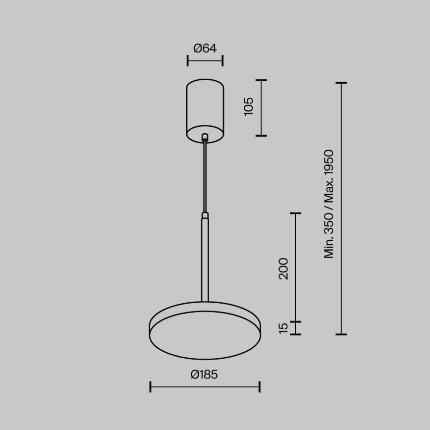 Maytoni P076PL-L12W3K-BS - Lampadario LED a sospensione con filo PLATO LED/12W/230V 3000K oro