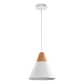 Maytoni P359-PL-01-W - Lampadario a sospensione con filo BICONES 1xE27/60W/230V diametro 22 cm bianco/beige