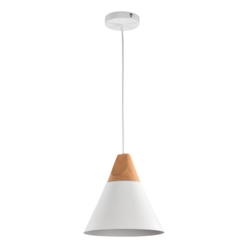 Maytoni P359-PL-01-W - Lampadario a sospensione con filo BICONES 1xE27/60W/230V diametro 22 cm bianco/beige