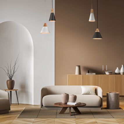 Maytoni P359-PL-140-C - Lampadario a sospensione con filo BICONES 1xE27/60W/230V diametro 14 cm grigio/beige