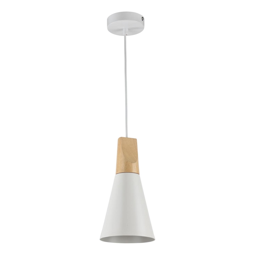 Maytoni P359-PL-140-W - Lampadario a sospensione con filo BICONES 1xE27/60W/230V diametro 14 cm bianco/beige