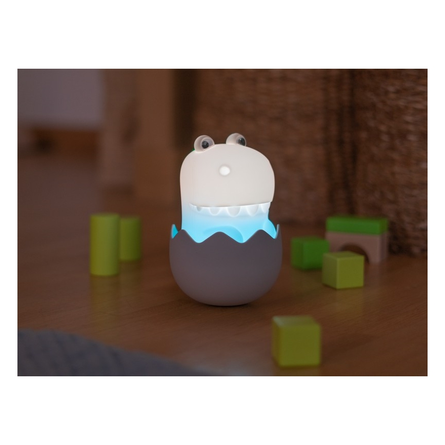 MegaLight - Dimmbare, aufladbare Kinder-Leuchte mit Touch-Funktion (LED RGB) DIGGY DINO LED/5V