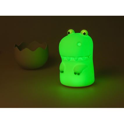 MegaLight - Dimmbare, aufladbare Kinder-Leuchte mit Touch-Funktion (LED RGB) DIGGY DINO LED/5V