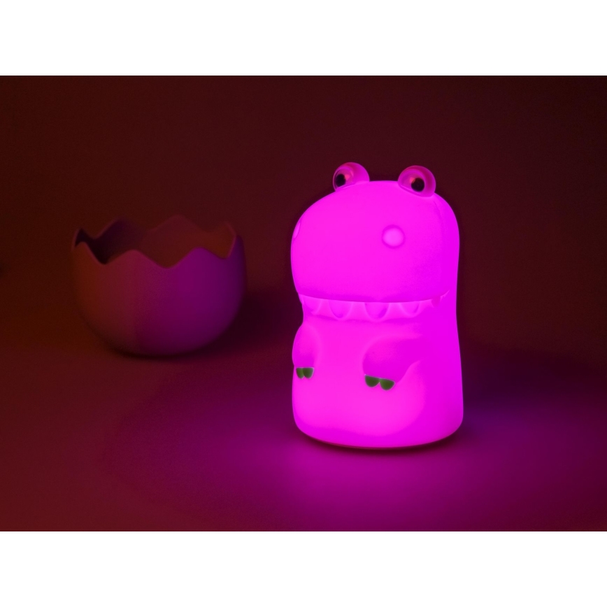 MegaLight - Dimmbare, aufladbare Kinder-Leuchte mit Touch-Funktion (LED RGB) DIGGY DINO LED/5V