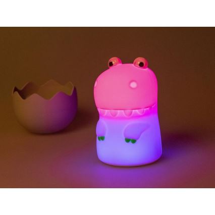 MegaLight - Dimmbare, aufladbare Kinder-Leuchte mit Touch-Funktion (LED RGB) DIGGY DINO LED/5V