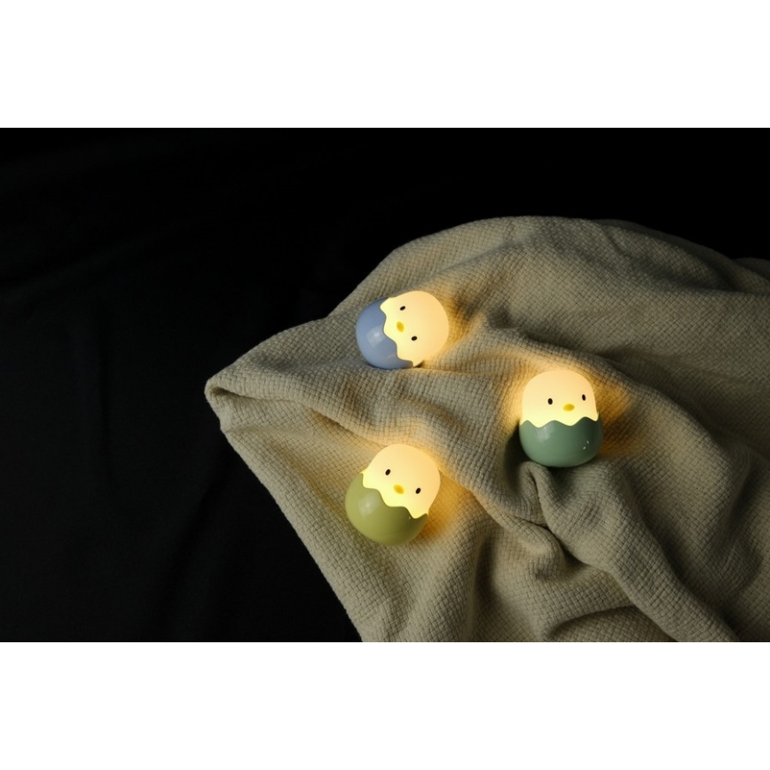 MegaLight - Dimmbare, aufladbare Kinder-Leuchte mit Touch-Funktion (LED RGB) EGGY EGG LED/5V