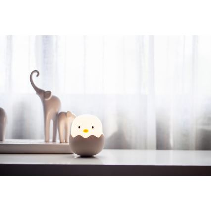 MegaLight - Dimmbare, aufladbare Kinder-Leuchte mit Touch-Funktion (LED RGB) EGGY EGG LED/5V