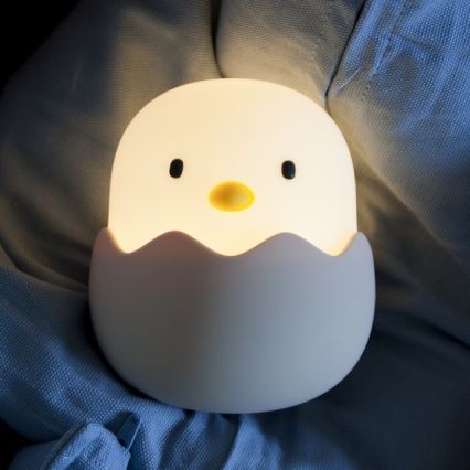 MegaLight - Dimmbare, aufladbare Kinder-Leuchte mit Touch-Funktion (LED RGB) EGGY EGG LED/5V