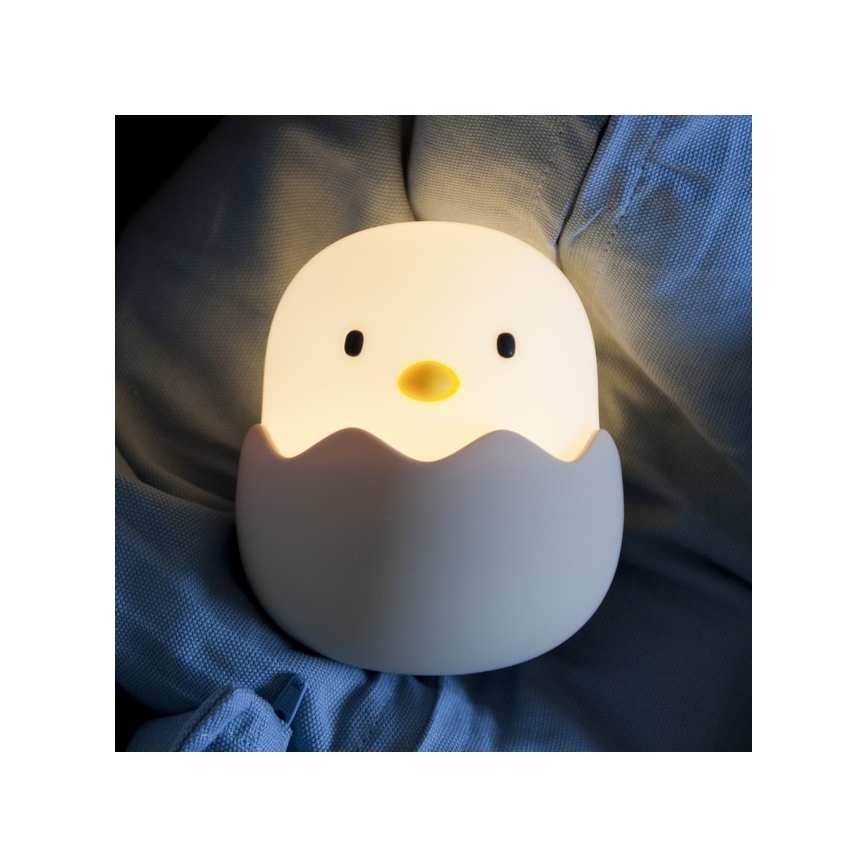 MegaLight - Dimmbare, aufladbare Kinder-Leuchte mit Touch-Funktion (LED RGB) EGGY EGG LED/5V