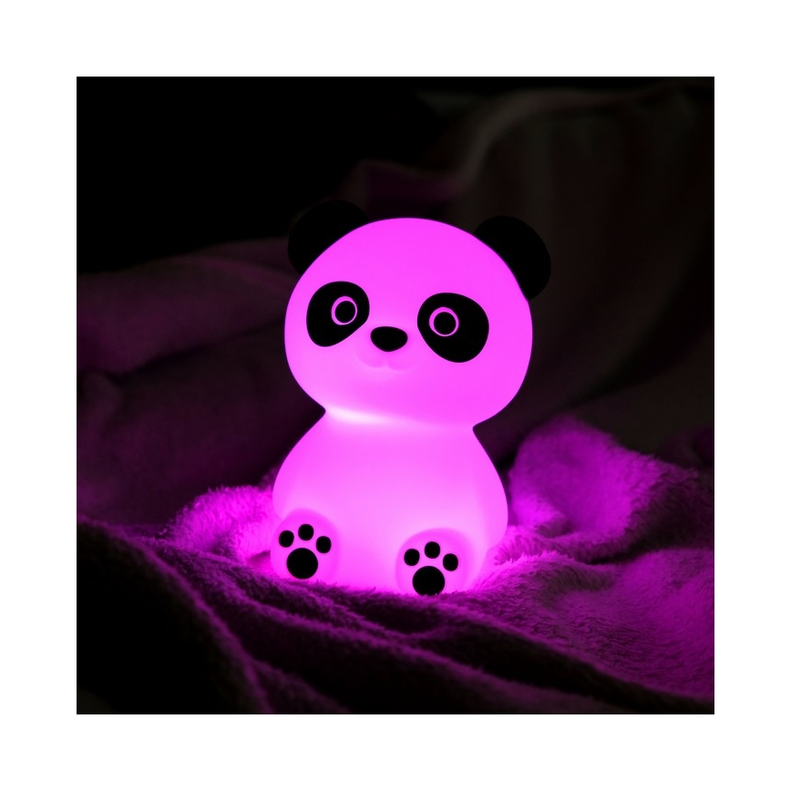 MegaLight - Dimmbare, aufladbare Kinder-Leuchte mit Touch-Funktion (LED RGB) PADDY PANDA LED/5V