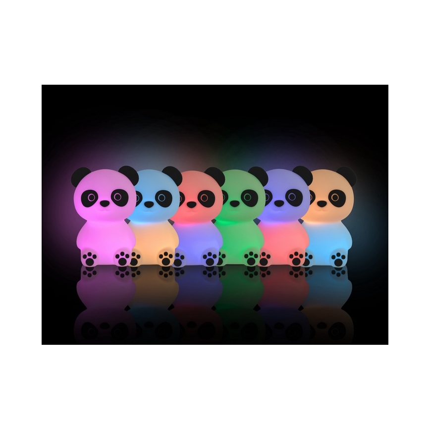 MegaLight - Dimmbare, aufladbare Kinder-Leuchte mit Touch-Funktion (LED RGB) PADDY PANDA LED/5V