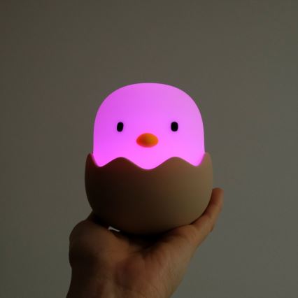 MegaLight - Lampada touch per bambini a LED RGB dimmerabile e ricaricabile EGGY EGG LED/5V
