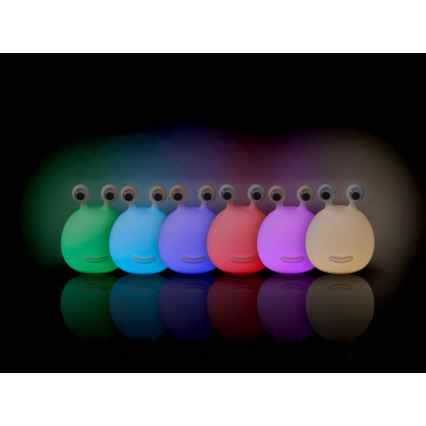 MegaLight - Lampada touch per bambini a LED RGB dimmerabile e ricaricabile MOMO MOON LED/5V
