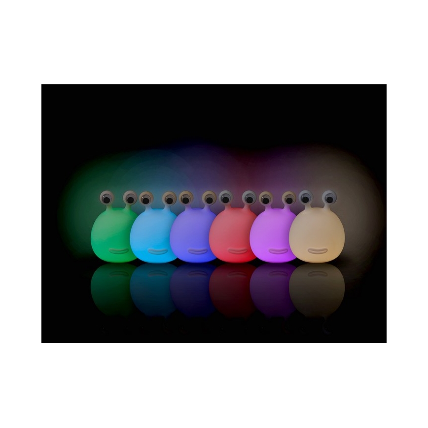 MegaLight - Lampada touch per bambini a LED RGB dimmerabile e ricaricabile MOMO MOON LED/5V