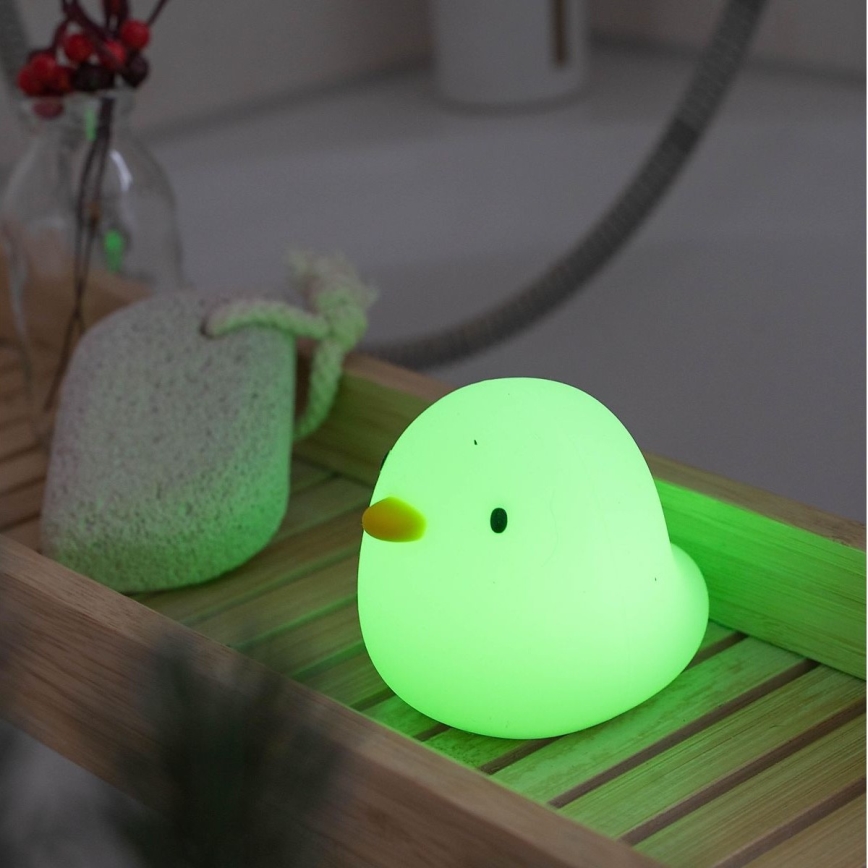 MegaLight - Lampe de bain tactile rechargeable pour enfants RGB SWIMMY DUCK LED/5V IP67