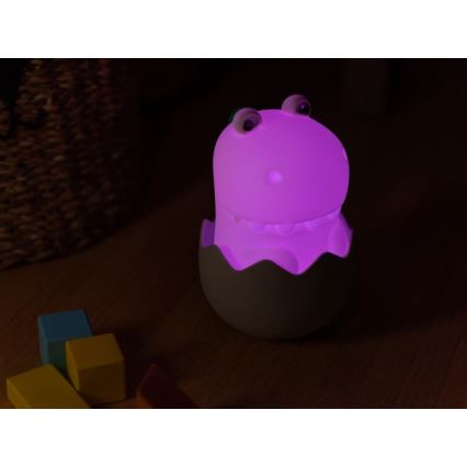 MegaLight - Lampe RGB tactile rechargeable à intensité variable pour enfants DIGGY DINO LED/5V