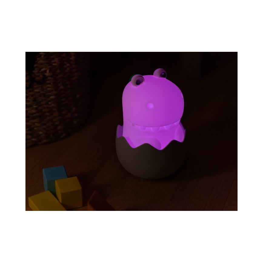 MegaLight - Lampe RGB tactile rechargeable à intensité variable pour enfants DIGGY DINO LED/5V
