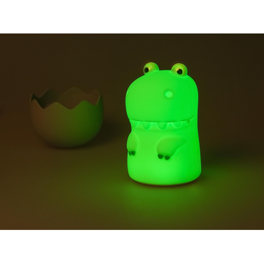 MegaLight - Lampe RGB tactile rechargeable à intensité variable pour enfants DIGGY DINO LED/5V